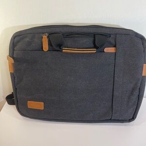 ESTARER Canvas 3 In 1 Messenger Laptop Shoulder Travel Bag Backpack School Work